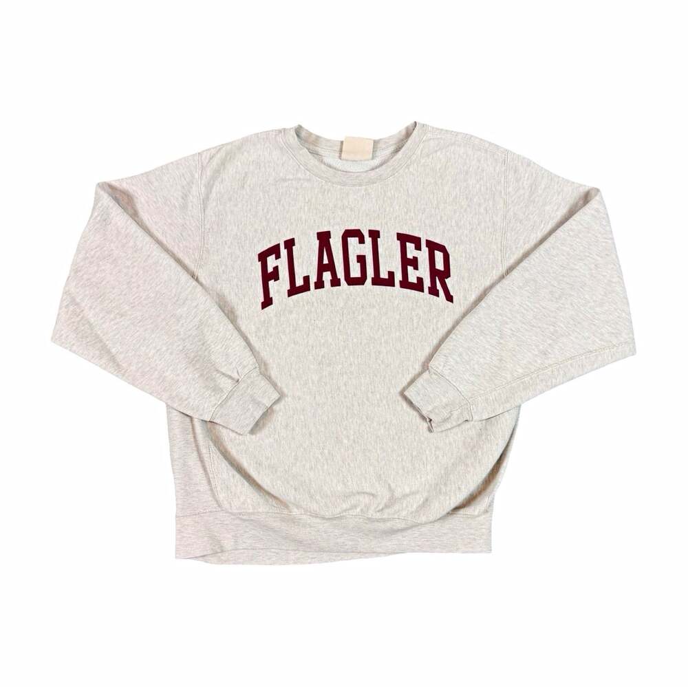Vintage Pro-Weave Flagler College Graphic Gray Crewneck Sweatshirt Mens Size M